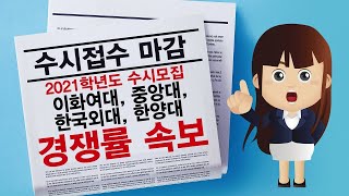 [경쟁률 속보3]🚨2021학년도 이화여대, 중앙대, 한국외대, 한양대 경쟁률🚨