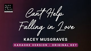 Can't help falling in love - Kacey Musgraves Ver (Original Key Karaoke) - Piano