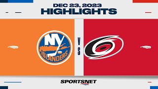 NHL Highlights | Islanders vs. Hurricanes - December 23, 2023