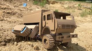 Transformer - KAMAZ master with additional caterpillar traction
