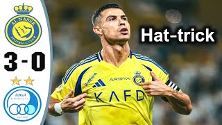 Al Nassr Vs Esteghlal 3-0 - Hatrick Ronaldo - Extended Highlights \u0026 All Goals - AFC champions league