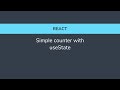 React - Simple counter with useState
