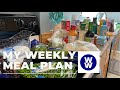 weight watchers weekly meal plan and grocery haul