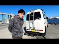 道路交通法に適合するヒッチキャリア「suntrex製」紹介　ピクシスバン　ハイゼットカーゴ　サンバーバン　introduction of hitch carrier