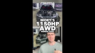 Moey's 1150hp AWD Turbo Ek Honda Civic with Nos | Garrett GTX3582r Air shifted Gearbox