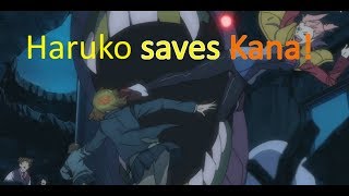 Haruko vs enemy robot while saving Kana!