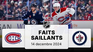 Canadiens vs Jets 14/12/24 | Faits saillants