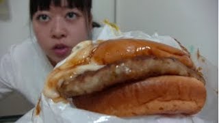 【モス】とびきりハンバーグサンドチーズ\u0026海老カツバーガー\u0026モスチキン\u0026オニオンリング【美味しい】