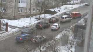 Чортків рух по  вул.Незалежності 18.02.2013