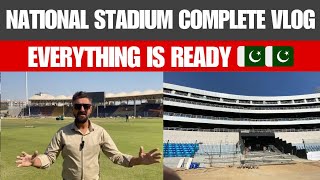 National Stadium Karachi is ready 🇵🇰 , 6 Feb complete vlog , New building and screen ready