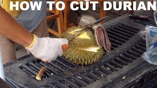 How to cut and open Durian Fruit