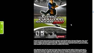 PRO EVOLUTION SOCCER 2007 DOWNLOAD FREE