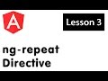 AngularJS Basics Tutorial for Beginners - 03 - ng-repeat Directive