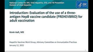 Jan 12, 2022 ACIP Meeting - Hepatitis Vaccines