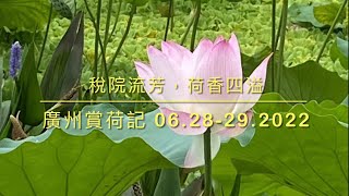 【山水百景圖國內版VLog 06.0 普通版】稅院流芳，荷香四溢｜廣州｜荔灣區｜廣州荔灣湖公園 ｜廣州起義烈士陵園 ｜廣州東山湖公園｜賞荷花的尾巴｜普通中樂伴奏版｜廣州好去處 ｜中文字幕 廣東話