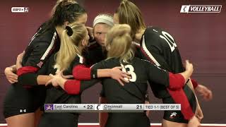 Volleyball Highlights: Cincinnati 3, ECU 1 (Courtesy ESPN+)