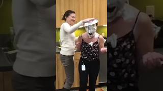 Woman Pies Her Co-worker (Slow Motion) #funny #pie