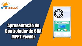 Demonstração da configuração do Controlador de carga MPPT 60A PowMr 12v/24v/36v48v