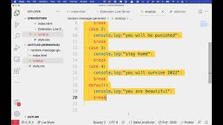 Random Message Generator with HTML, CSS, JavaScript and JQuery