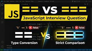 JavaScript Interview Question: == vs === Explained