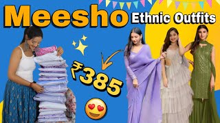 ₹385 main Meesho Trendy Ethnic wear😍🪔| Festive Special😍🪔| part1😍❤️ #diwali #meesho