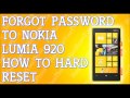 forgot password lumia 920 how to hard reset nokia