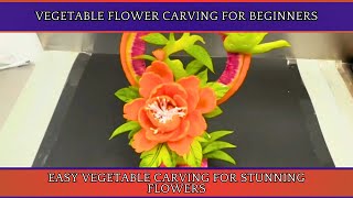 The Incredible Artistry of Vegetable Flower Sculptures #saladdecoration #fruitcutting #vegetableart