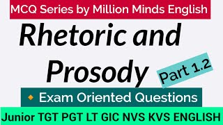 Rhetoric and Prosody in English Literature || Rhetoric and Prosody || Lecture 1.2 ||