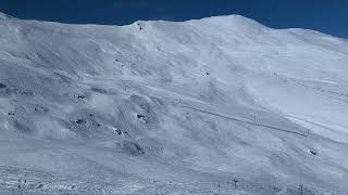 Mt Dobson skifield New Zealand, Mackenzie District, South Is. A lot of mountain from just two lifts.