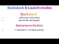 Android backstack and Activity Launch Modes