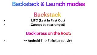 Android backstack and Activity Launch Modes
