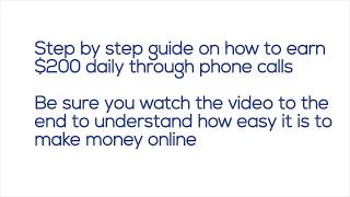 How to earn $300 daily making calls , see live payments