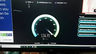 Excitel optic fiber speed test genuine result