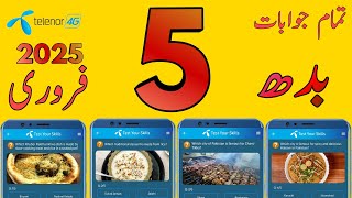 Telenor 18 February 2025 Quiz Today Answers My Telenor Today Questions