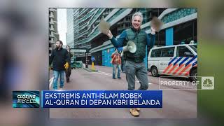 Ekstremis Anti-Islam Robek Al-Qur'an di Depan KBRI Belanda