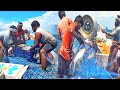 wow!! unexpected caught | two set of nets caught so many cuttle fishes on the sea