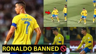 Cristiano Ronaldo BANNED!and slapped with Huge FINE for Obscene gestures| Man United news