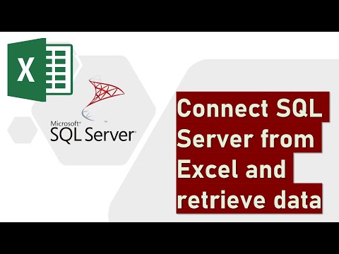 Connect SQL Server from Excel and retrieve data Connect SQL Server from Excel and retrieve data