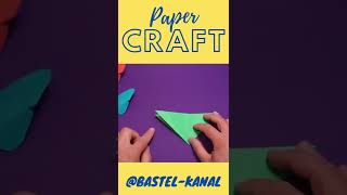 Origami Papier Schmetterling falten | Schmetterling basteln | #shorts #papercraft #paperart