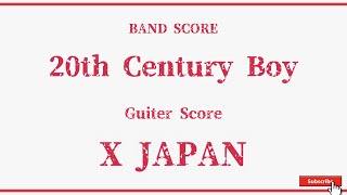 【X JAPAN】Band Score『20th Century Boy 』Guiter cover Tab！