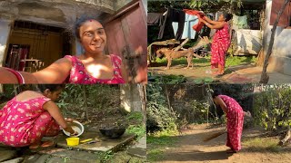 Indian housewife morning and night cleaning vlog New 🌞 dasi village lifestyle vlog 💥couple vlog New😘