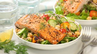 Protein Packed Salmon Bowls | Healthy Meal Prep Idea