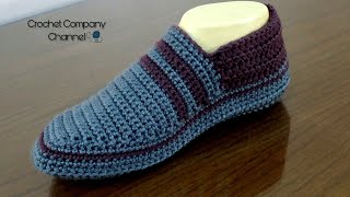 كروشيه سليبر/ شوز/ لكلوك لاى مقاس _ Crochet Slippers #صحبه_الكروشيه