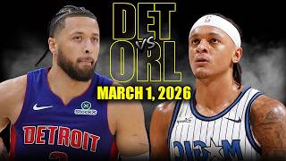 Detroit Pistons vs Orlando Magic Full Game Highlights – March 1, 2026 | NBA Season