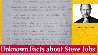 Interesting facts about the iconic Steve Jobs | Did you Know about Steve Jobs? | Apple Founder Essay