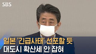 일본, 오늘 '긴급사태' 선포할 듯…대도시 확산세 안 잡혀 / SBS