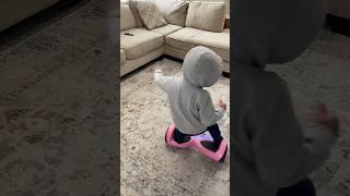He figured how to ride Hoverboard but can't step off.