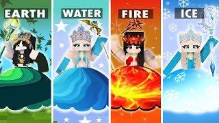 PRINCESSES - EARTH, FIRE, WATER AND ICE - COOL MINECRAFT ANIMATION
