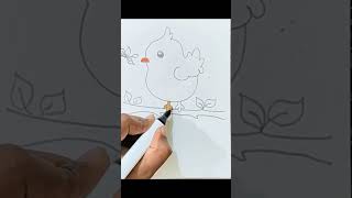 How to draw a cute chick