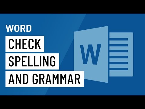 Word 2016: Check Spelling and Grammar Word 2016: Check Spelling and Grammar